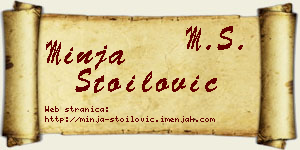 Minja Stoilović vizit kartica
